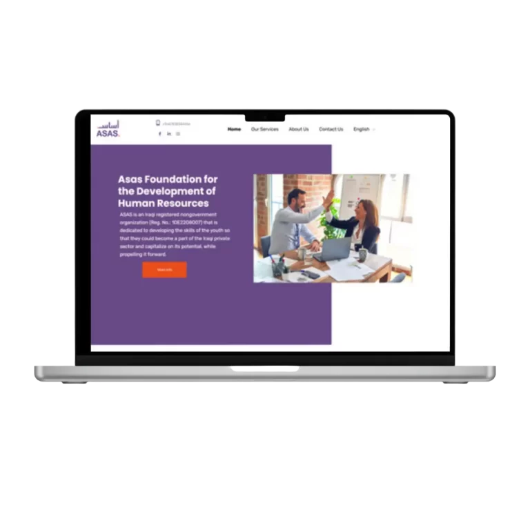 asas website mockup